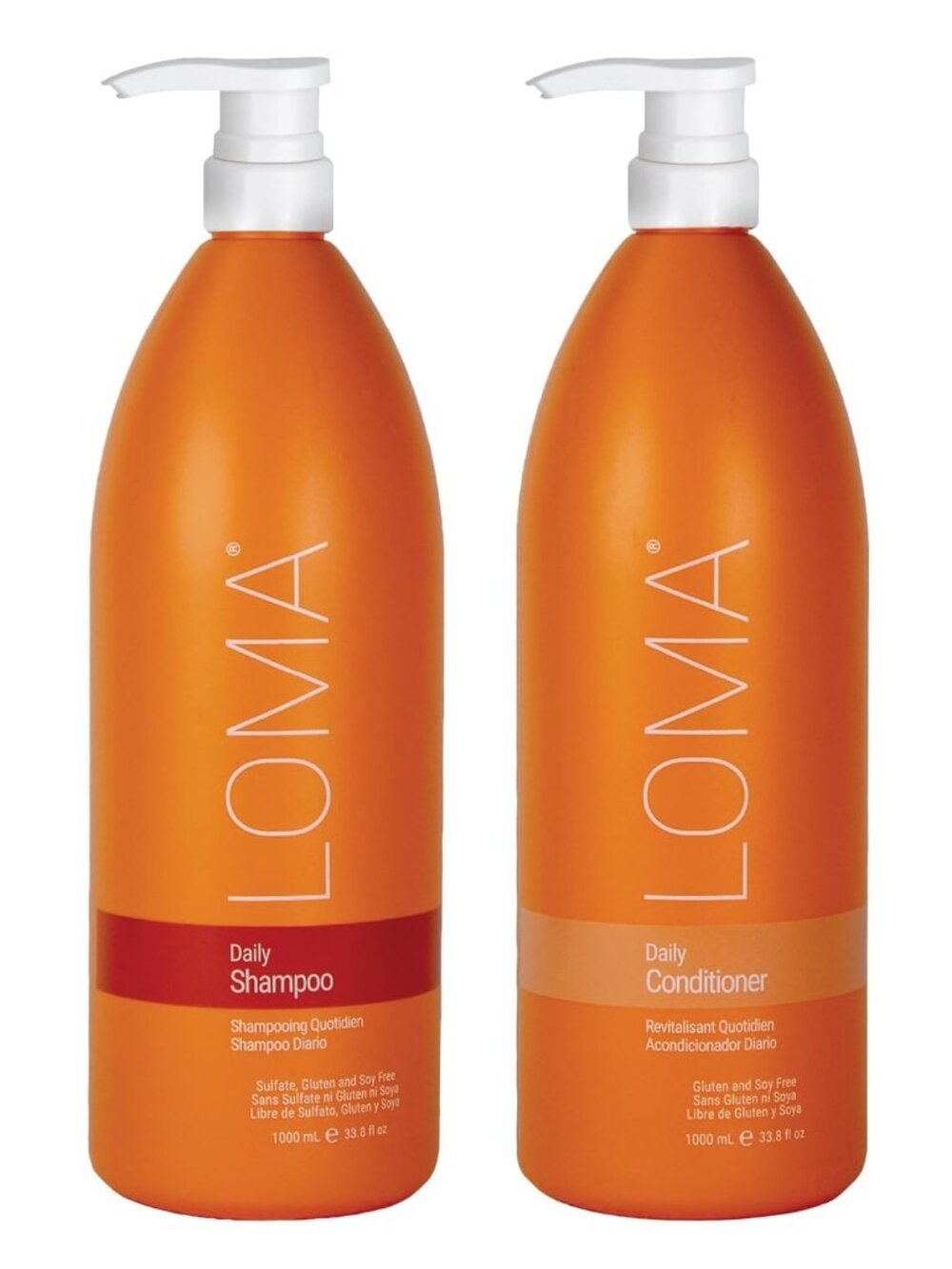 LOMA Daily Shampoo And Conditioner 33.8 oz with pumps